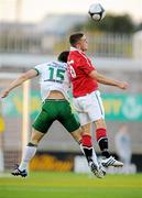 15 August 2010; Robert Brady, Manchester United Reserves, in action against Darren Murray, Shamrock Rovers. Platinum One Challenge, Shamrock Rovers v Manchester United Reserves, Tallaght Stadium, Tallaght, Dublin. Picture credit: David Maher / SPORTSFILE