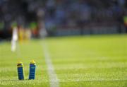 15 August 2010; Two Lucozade bottles on the side of the pitch. GAA Hurling All-Ireland Senior Championship Semi-Final, Waterford v Tipperary, Croke Park, Dublin. Picture credit: Ray McManus / SPORTSFILE