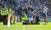 15 August 2010; Tipperary's Declan Fanning is attended to by medical personnel. GAA Hurling All-Ireland Senior Championship Semi-Final, Waterford v Tipperary, Croke Park, Dublin. Picture credit: Ray McManus / SPORTSFILE