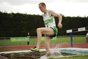 14 August 2010; Mark Kirwan, Raheny Shamrock AC, in action during the Men's 300m Premier Division Steeplechase at the Woodie's DIY National League Final 2010. Tullamore Harriers Stadium, Tullamore, Co. Offaly. Picture credit: Barry Cregg / SPORTSFILE
