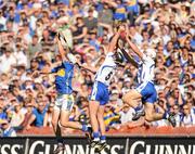 15 August 2010; Tony Browne and Richie Foley, Waterford, in action against Patrick Maher, Tipperary. GAA Hurling All-Ireland Senior Championship Semi-Final, Waterford v Tipperary, Croke Park, Dublin. Picture credit: Oliver McVeigh / SPORTSFILE