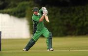 16 August 2010; Paul Stirling, Ireland, is bowled to by Adeel Raja, Netherlands. RSA ODI Challenge Series, Ireland v Netherlands, Clontarf, Dublin. Picture credit: Barry Cregg / SPORTSFILE