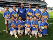 15 August 2010; The Tipperary team, back row, left to right, James McCann, St. Oliver Plunkett’s, Ballyhegan, Co. Armagh, Brendan Gillespie, Creevy N.S., Ballyshannon, Co. Donegal, David Quilter, Lixnaw B.N.S., Co. Kerry, Eoin Savage, St. Mary’s P.S., Portaferry, Co. Down, Conor O’Brien, Watergrasshill N.S., Co. Cork, front row, left to right, Oisín Grant, Gaelscoil Bhun Cranncha, Co. Donegal, Matthew Walsh, Larmenier and Sacred Heart P.S., London, Conal Cunning, St. Joseph’s P.S., Dunloy, Co. Antrim, Peter McCallin, Scoil na Fuiseoige, Co. Antrim, Patrick Garvey, St. Malachy’s P.S., Camlough, Co. Armagh. GAA Into Mini-Sevens during half time of the GAA Hurling All-Ireland Senior Championship Semi-Final, Waterford v Tipperary, Croke Park, Dublin. Picture credit: Ray McManus / SPORTSFILE