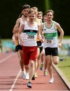 2 July 2016; Darragh Fitzgibbon of Donore Harriers, leads the field in the  U23 Men 1500m during the GloHealth National Junior and U23 Track & Field Championships at Tullamore Harriers Stadium in Tullamore, Offaly. Photo by Sam Barnes/Sportsfile