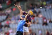 3 July 2016; Mark O'Keeffe of Dublin in action against Darren Byrne of Wexford during the Electric Ireland Leinster GAA Hurling Minor Championship Final match between Dublin and Wexford at Croke Park in Dublin. Photo by Stephen McCarthy/Sportsfile