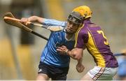 3 July 2016; Ronan Hayes of Dublin in action against Darren Byrne of Wexford during the Electric Ireland Leinster GAA Hurling Minor Championship Final match between Dublin and Wexford at Croke Park in Dublin. Photo by Piaras Ó Mídheach/Sportsfile