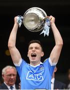 3 July 2016; Dublin captain Paddy Smyth lifts the Hanrahan Cup following the Electric Ireland Leinster GAA Hurling Minor Championship Final match between Dublin and Wexford at Croke Park in Dublin. Photo by Stephen McCarthy/Sportsfile