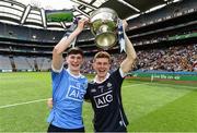 3 July 2016; Ciaran Dowling, left, and Dara De Poire of Dublin celebrate following the Electric Ireland Leinster GAA Hurling Minor Championship Final match between Dublin and Wexford at Croke Park in Dublin. Photo by Stephen McCarthy/Sportsfile