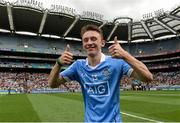 3 July 2016; Colin Currie of Dublin celebrates after the Electric Ireland Leinster GAA Hurling Minor Championship Final match between Dublin and Wexford at Croke Park in Dublin. Photo by Piaras Ó Mídheach/Sportsfile