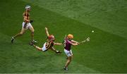 3 July 2016; Davey Glennon of Galway in action against Cillian Buckley and TJ Reid of Kilkenny during the Leinster GAA Hurling Senior Championship Final match between Galway and Kilkenny at Croke Park in Dublin. Photo by Ray McManus/Sportsfile