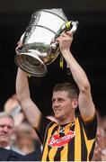 3 July 2016; Kilkenny captain Lester Ryan lifts the Bob O'Keeffe Cup following the Leinster GAA Hurling Senior Championship Final match between Galway and Kilkenny at Croke Park in Dublin. Photo by Stephen McCarthy/Sportsfile