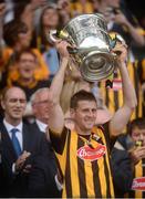 3 July 2016; Kilkenny captain Lester Ryan lifts The Bob O'Keeffe Cup after the Leinster GAA Hurling Senior Championship Final match between Galway and Kilkenny at Croke Park in Dublin. Photo by Piaras Ó Mídheach/Sportsfile