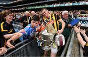 3 July 2016; Kilkenny captain Lester Ryan with supporters following the Leinster GAA Hurling Senior Championship Final match between Galway and Kilkenny at Croke Park in Dublin. Photo by Stephen McCarthy/Sportsfile