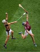3 July 2016; Padraig Walsh of Kilkenny catches the sliothar under pressure from Cyril Donnellan of Galway during the second half of the Leinster GAA Hurling Senior Championship Final match between Galway and Kilkenny at Croke Park in Dublin. Photo by Ray McManus/Sportsfile