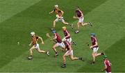 3 July 2016; Jonjo Farrell of Kilkenny, with team mate Lester Ryan in support, is pursued by Galway players Johnny Coen, Gearóid McInerney, Davey Glennon, Aidan Harte, Padraic Mannion and David Burke during the Leinster GAA Hurling Senior Championship Final match between Galway and Kilkenny at Croke Park in Dublin. Photo by Ray McManus/Sportsfile