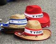 3 July 2016; A detailed view of Tyrone and Cavan hats for sale at the Ulster GAA Football Senior Championship Semi-Final Replay between Tyrone and Cavan at St Tiemach's Park in Clones, Co Monaghan.