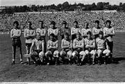 28 August 1983; The Dublin team, back row, left to right, Tommy Conroy, Barney Rock, John Caffrey, Joe McNally, John O'Leary, Anton O'Toole, Mick Holden, Gerry Hargan, Ciarán Duff, front row, left to right, Brian Mullins, PJ Buckley, Tommy Drumm, Ray Hazley, Pat Canavan, Jim Roynane. All-Ireland Senior Football Championship Semi-Final Replay, Dublin v Cork, Páirc Uí Chaoimh, Cork. Picture credit: Ray McManus / SPORTSFILE