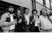 28 August 1983; Dublin supporters enjoy a pint before the game. All-Ireland Senior Football Championship Semi-Final Replay, Dublin v Cork, Páirc Uí Chaoimh, Cork. Picture credit: Ray McManus / SPORTSFILE