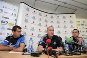19 August 2010; Dublin manager Pat Gilroy with David Henry, left, and Paul Casey, right, during a press conference ahead of their GAA Football All-Ireland Senior Championship Semi-Final match against Cork on Sunday. Dublin football press conference, DCU, St Clare's, Ballymun, Dublin. Picture credit: Brian Lawless / SPORTSFILE