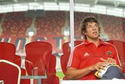 19 August 2010; Munster's Donncha O'Callaghan during a media briefing ahead of their pre-season friendly against Leicester Tigers on Friday night. Munster Rugby Media Briefing, Thomond Park Stadium, Limerick. Picture credit: Diarmuid Greene / SPORTSFILE