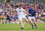 3 July 2016; Peter Harte of Tyrone in action against Tomas Corr of Cavan during the Ulster GAA Football Senior Championship Semi-Final Replay between Tyrone and Cavan at St Tiemach's Park in Clones, Co Monaghan. Photo by Ramsey Cardy/Sportsfile