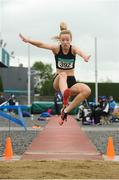 2 July 2016; Emma Cheshire of Dunleer A.C., competing in the Junior Women's Long Jump during the GloHealth National Junior and U23 Track & Field Championships at Tullamore Harriers Stadium in Tullamore, Offaly. Photo by Sam Barnes/Sportsfile