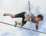 2 July 2016; Yuri Kanash of West Waterford A.C. competing in the Junior Men's Pole Vault during the GloHealth National Junior and U23 Track & Field Championships at Tullamore Harriers Stadium in Tullamore, Offaly. Photo by Sam Barnes/Sportsfile