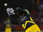 4 July 2016; Kumar Sangakkara of Jamaica Tallawahs drops a catch during Match 7 of the Hero Caribbean Premier League between Trinbago Knight Riders and Jamaica Tallawahs at Queen's Park Oval, in Port of Spain, Trinidad. Photo by Randy Brooks/Sportsfile