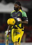 4 July 2016; Chris Gayle of Jamaica Tallawahs during Match 7 of the Hero Caribbean Premier League between Trinbago Knight Riders and Jamaica Tallawahs at Queen's Park Oval, in Port of Spain, Trinidad. Photo by Randy Brooks/Sportsfile