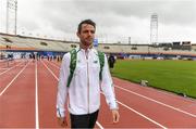 5 July 2016; Ireland 400m hurdler Thomas Barr walks the track ahead of tomorrow's start of the 23rd European Athletics Championships at the Olympic Stadium in Amsterdam, Netherlands. Photo by Brendan Moran/Sportsfile