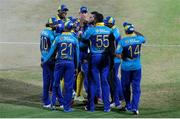 5 July 2016; Tridents celebrate during Match 8 of the Hero Caribbean Premier League between St Kitts & Nevis Patriots and Barbados Tridents at Warner Park in Basseterre, St Kitts. Photo by Ashley Allen/Sportsfile