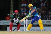 5 July 2016; Tridents' AB De Villiers cuts during Match 8 of the Hero Caribbean Premier League between St Kitts & Nevis Patriots and Barbados Tridents at Warner Park in Basseterre, St Kitts. Photo by Ashley Allen/Sportsfile