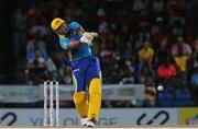 5 July 2016; Tridents' captain Kieron Pollard hits to the legside during Match 8 of the Hero Caribbean Premier League between St Kitts & Nevis Patriots and Barbados Tridents at Warner Park in Basseterre, St Kitts. Photo by Ashley Allen/Sportsfile