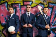 6 July 2016; The GAA/GPA today announced details of their continuing partnership with Ireland’s largest independent men’s clothing retailer, Best Menswear, at Croke Park. The partnership being renewed brings the association up to the end of 2017.  Pictured at the announcement are, from left, Cork footballer Colm O'Neill, Dublin footballer Brian Fenton and Kilkenny hurler TJ Reid at Croke Park, Dublin. Photo by Stephen McCarthy/Sportsfile