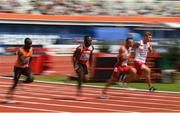 6 July 2016; Alex Wilson of Switzerland (2L) in action during the Men's 100m qualifying round on day one of the 23rd European Athletics Championships at the Olympic Stadium in Amsterdam, Netherlands. Photo by Brendan Moran/Sportsfile