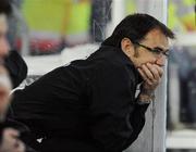 20 August 2010; Bohemian manager Pat Fenlon sits on the bench during the game. Airtricity League Premier Division, Dundalk v Bohemians Oriel Park, Dundalk, Co. Louth. Picture credit: Oliver McVeigh / SPORTSFILE