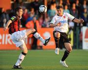 20 August 2010; Ross Gaynor, Dundalk, in action against Glen Cronin, Bohemians. Airtricity League Premier Division, Dundalk v Bohemians Oriel Park, Dundalk, Co. Louth. Picture credit: Oliver McVeigh / SPORTSFILE