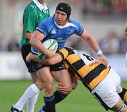 20 August 2010; Isaac Boss, Leinster, is tackled by John Hart, London Wasps. Pre-season Friendly, Leinster v London Wasps, Donnybrook Stadium, Dublin. Picture credit: Matt Browne / SPORTSFILE