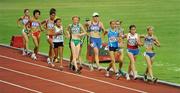 21 August 2010; Ireland's Kate Veale, West Waterford AC, 401, in action during the 5000 meters walk final. Kate finished 4th in a time of 22.36.97, clipped 15.3 seconds off her national junior record. 2010 Youth Olympic Games, Bisham Stadium, Singapore. Picture credit: James Veale / SPORTSFILE