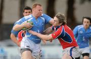 21 August 2010; Frank McKenna, Garryowen, is tackled by Darren Moroney, UL Bohemians. Mens Senior Final, 2010 Meteor Munster Rugby Sevens, Garryowen Rugby Club, Dooradoyle, Limerick. Picture credit: Diarmuid Greene / SPORTSFILE