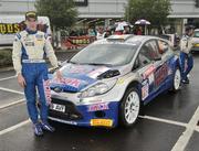 21 August 2010; Craig Breen, with his Ford Fiesta S2000, after winning Rally NI in the Ulster Rally Round 5 - 2010 Irish Tarmac Rally Championship, Antrim. Picture credit: Philip Fitzpatrick / SPORTSFILE