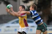 21 August 2010; Mikey Carroll, Bruff, in action against Andy Brace, Old Crescent. Mens Senior Plate Final, 2010 Meteor Munster Rugby Sevens, Garryowen Rugby Club, Dooradoyle, Limerick. Picture credit: Diarmuid Greene / SPORTSFILE