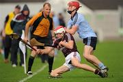 21 August 2010; Johnnie Coen, Galway, in action against Peter Buckeridge, Dublin. Bord Gais Energy GAA Hurling Under 21 All-Ireland Championship Semi-Final, Galway v Dublin, O'Connor Park, Tullamore, Co. Offaly. Picture credit: Ray McManus / SPORTSFILE