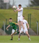 6 July 2016; Aaron Masterson of Kildare, supported by team-mate David Marnell, behind, in action against Seán Reilly of Meath during the Electric Ireland Leinster GAA Football Minor Championship Semi-Final match between Meath and Kildare at Páirc Tailteann in Navan, Co Meath. Photo by Piaras Ó Mídheach/Sportsfile