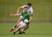 6 July 2016; Niall Murphy of Meath in action against Brian McLoughlin of Kildare during the Electric Ireland Leinster GAA Football Minor Championship Semi-Final match between Meath and Kildare at Páirc Tailteann in Navan, Co Meath. Photo by Piaras Ó Mídheach/Sportsfile