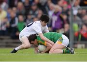 6 July 2016; Éanna O'Kelly Lynch of Meath in action against Jack Robinson of Kildare during the Electric Ireland Leinster GAA Football Minor Championship Semi-Final match between Meath and Kildare at Páirc Tailteann in Navan, Co Meath. Photo by Piaras Ó Mídheach/Sportsfile