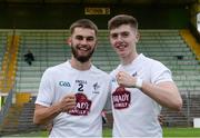 6 July 2016; John O'Toole, left and David Marnell of Kildare celebrate after the Electric Ireland Leinster GAA Football Minor Championship Semi-Final match between Meath and Kildare at Páirc Tailteann in Navan, Co Meath. Photo by Piaras Ó Mídheach/Sportsfile