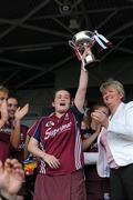 22 August 2010; Laura Donnellan, Galway, captain lifts the cup. All-Ireland Minor A Camogie Championship Final, Galway v Clare, Semple Stadium, Thurles, Co. Tipperary. Picture credit: Matt Browne / SPORTSFILE