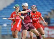 22 August 2010; Regina Glynn, Galway, in action against Denise Cronin, Cork. Gala All-Ireland Senior Camogie Championship Semi-Final Replay, Galway v Cork, Semple Stadium, Thurles, Co. Tipperary. Picture credit: Matt Browne / SPORTSFILE