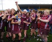 22 August 2010; Galway players celebrate after the game. All-Ireland Minor A Camogie Championship Final, Galway v Clare, Semple Stadium, Thurles, Co. Tipperary. Picture credit: Matt Browne / SPORTSFILE